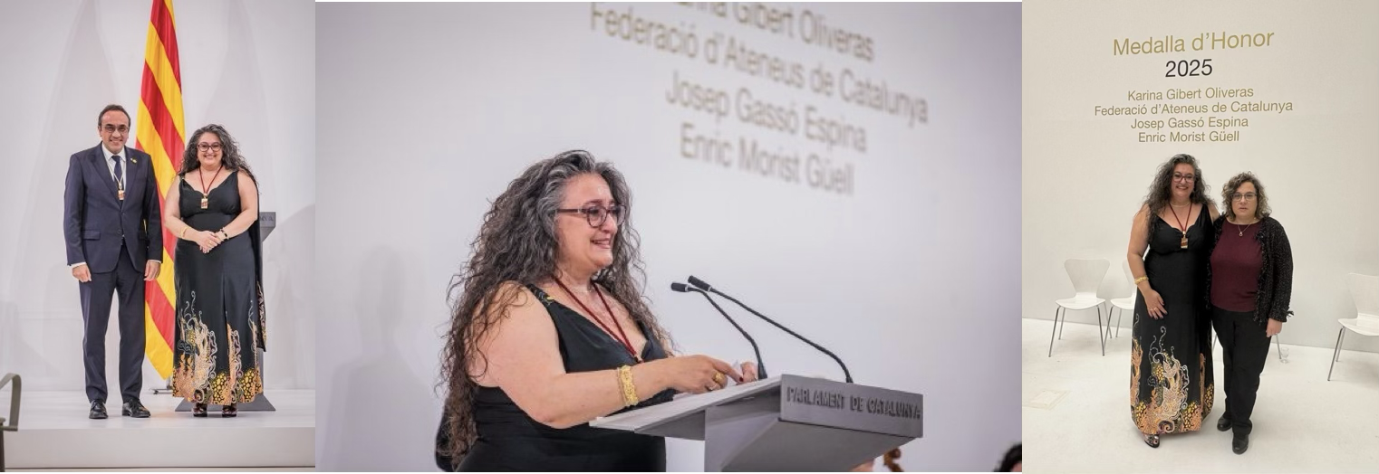 Karina Gibert, distingida amb la Medalla d’Honor del Parlament de Catalunya en categoria d’or